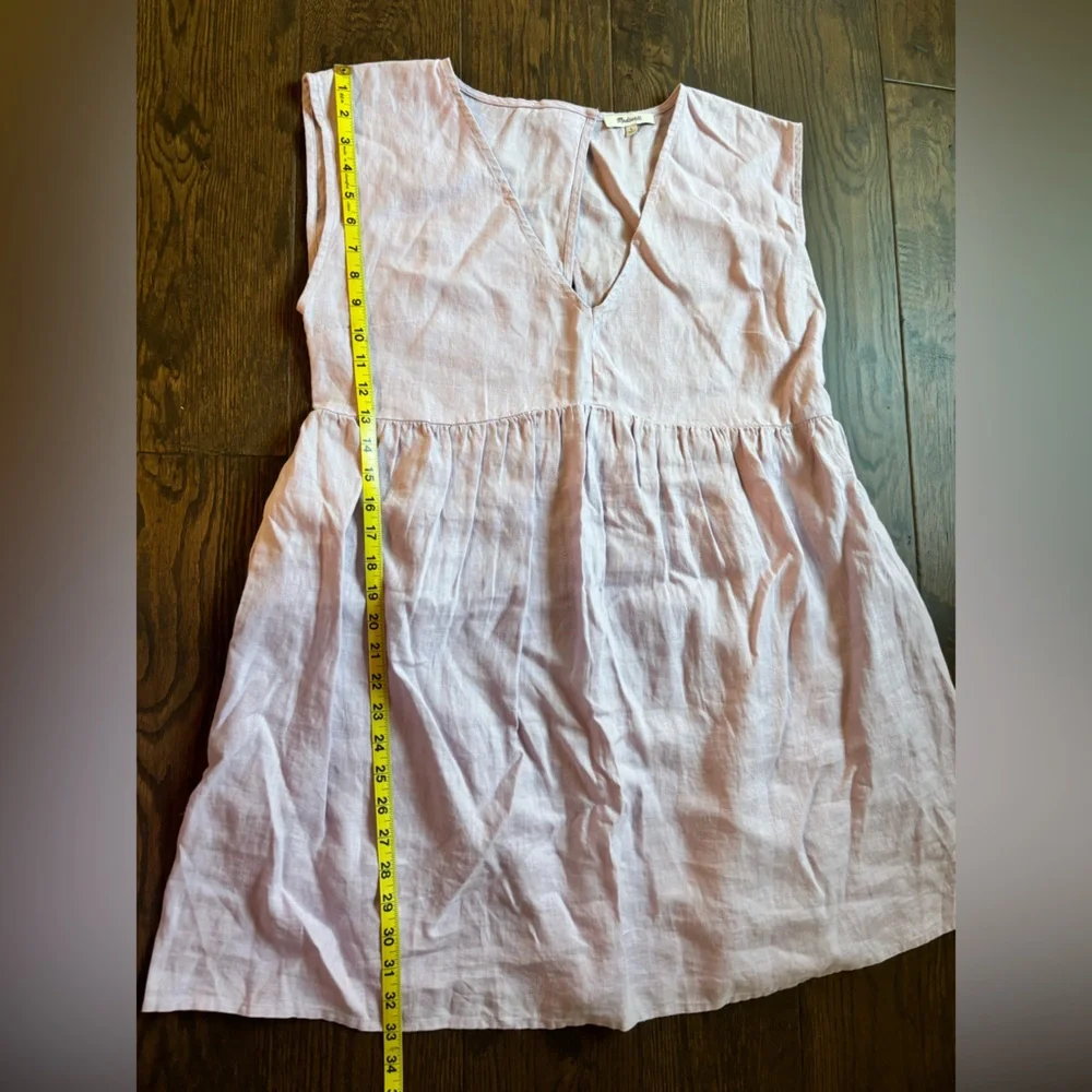 Madewell Relaxed Empire Waist Minidress Women’s Size Large in Subtle Lilac - Picture 7 of 7